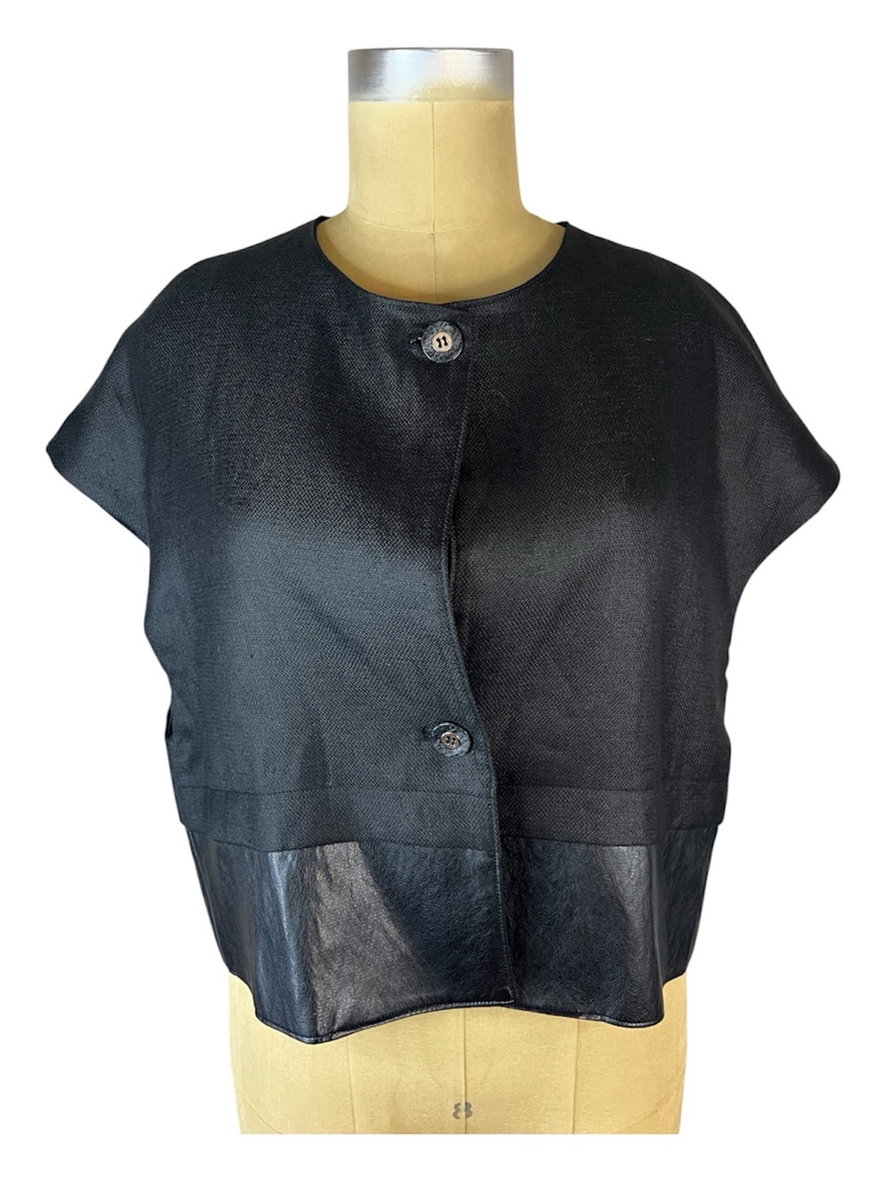 Vonsono . De (Sono) London Minimalist Rare Linen/leather Lined Vest